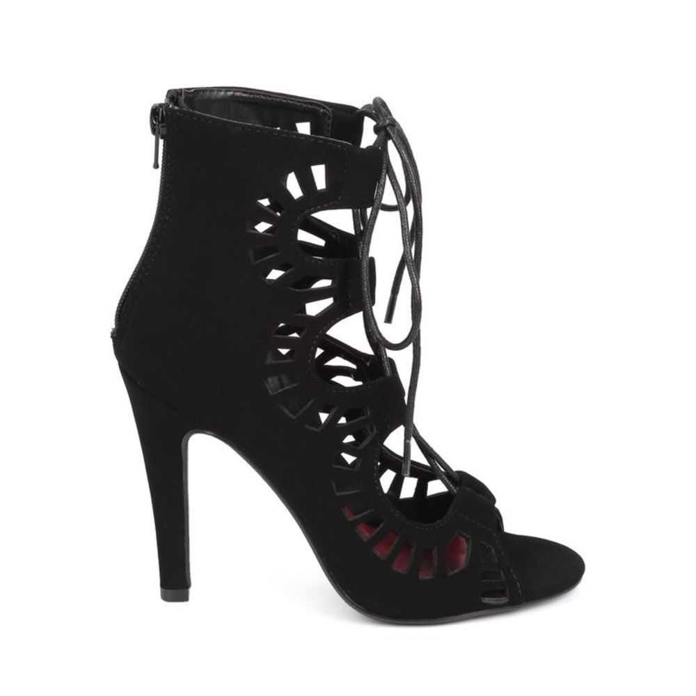 - Delicious DC74 Women Nubuck Peep Toe Gilly Tie Hollow Out Gladiator Boot…
